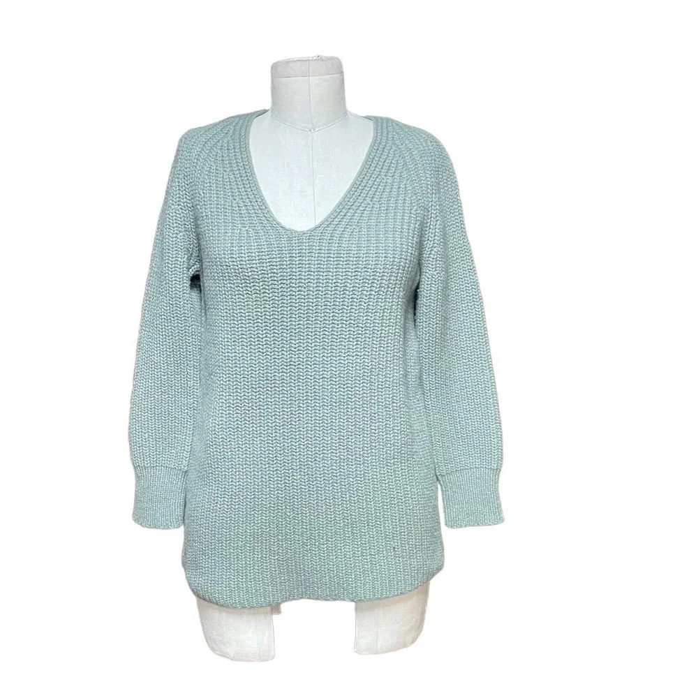 Rag and Bone Sage Green Chunky Knit Merino‎ Wool Sweater Size XXS